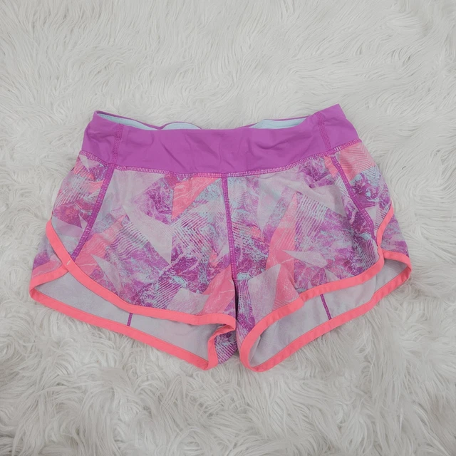 Ivivva By Lululemon Speed Shorts Girl's Size 14 Multicolor Lined Pink