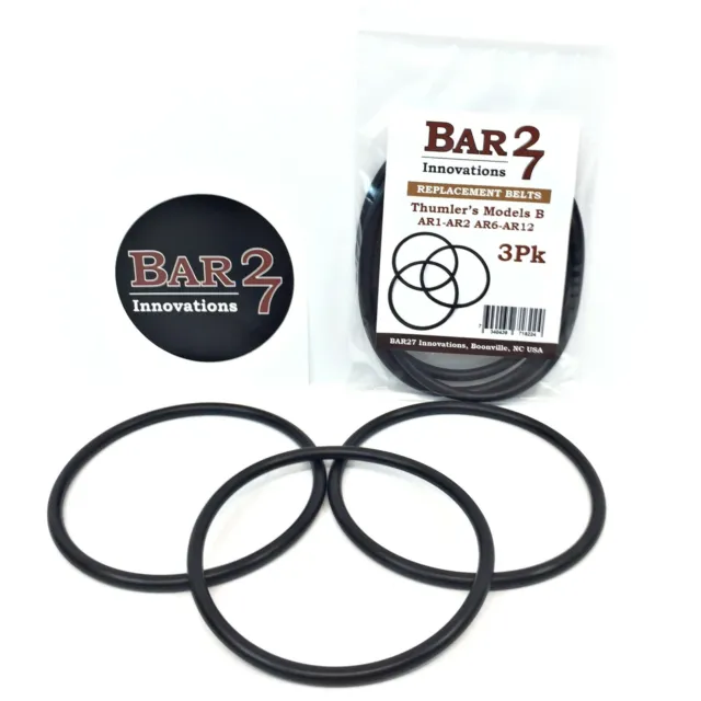 3 Pack Replacement Drive Belt Thumler's Rock Tumbler Model B & A-R-1,2,6,12 #401