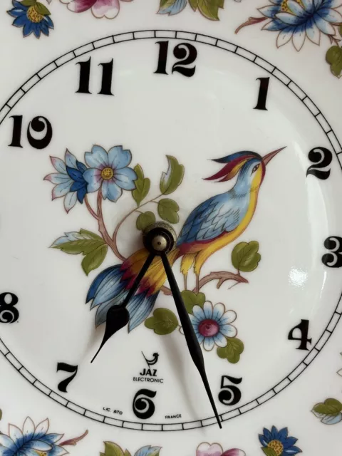 Ancienne horloge/pendule assiette mural Porcelaine De Limoges  -JAZ 2