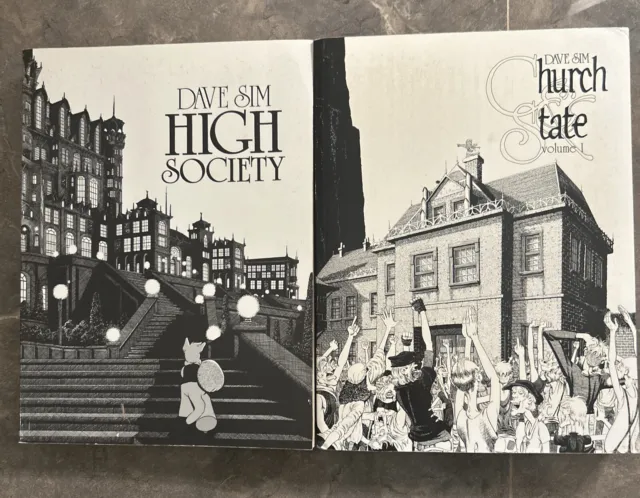 Dave Sim CEREBUS High Society AND Church & State I TPB LOT