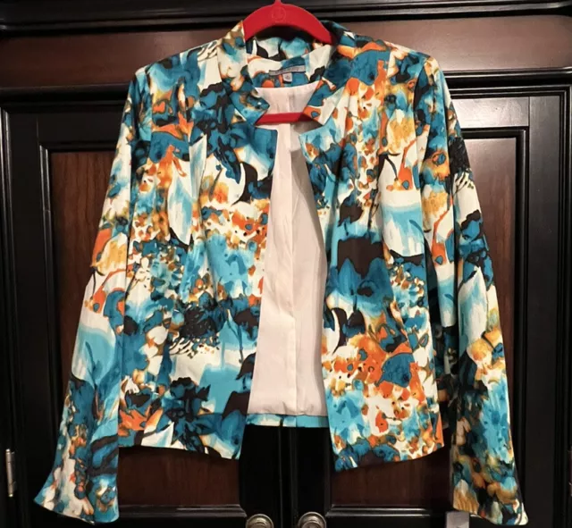 Anne Klein New York  Long Sleeves Multicolored Jacket Size M NWT