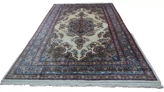 Large Oriental CARPET RUG Hand Made Living Room VINTAGE WOOL 9ft 10" x 6ft 2"