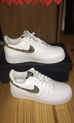 Nike Air Force 1 Low Retro PRM QS Ivory Snake White Gold US Size 6