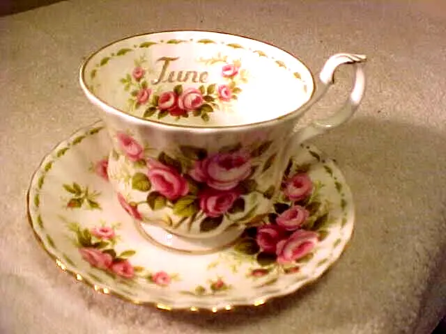 Royal Albert June Flower Of Month Series Roses Cup and Saucer 1970