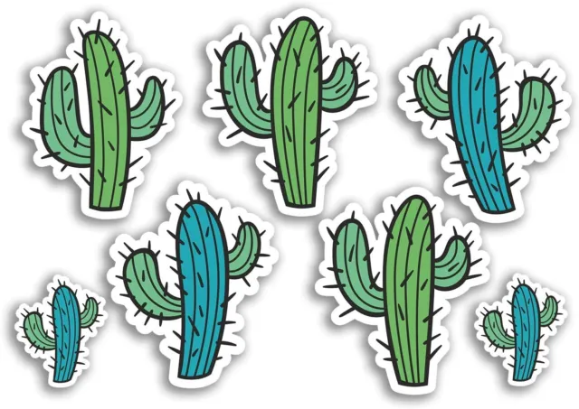 1 x A5 Sheet Cactus Plant Vinyl Stickers - Mexico Sticker Luggage Travel...