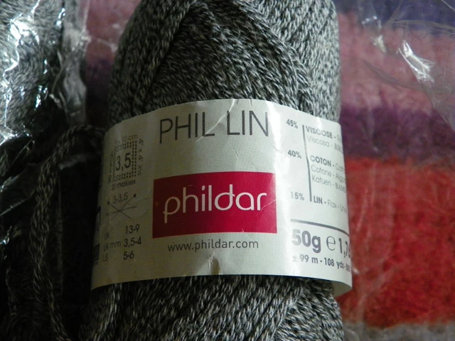 Lot De 2 Pelotes Phildar Dralon Orange - Laine Acrylique, Made In France - Neuf