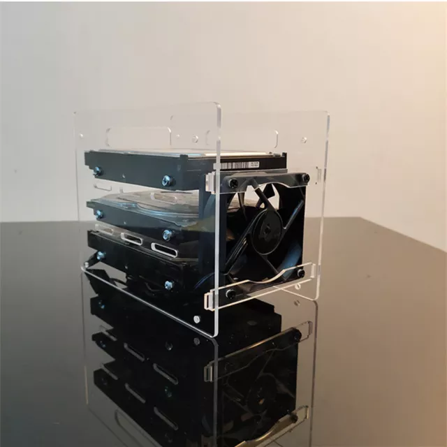 Acrylic Disk Test Bench Case Bracket DIY Enclosure Shelf Set Hard Drive 3.5" HDD