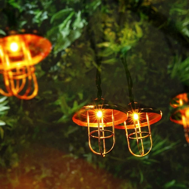 Solar Lichterkette 10 Kugel LED Laterne Beleuchtung Garten Party Außen Dekor DHL