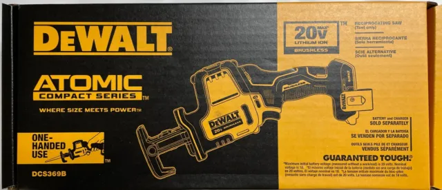 Dewalt DCS369B 20 volt Atomic Brushless Compact Reciprocating Saw NEW In Box