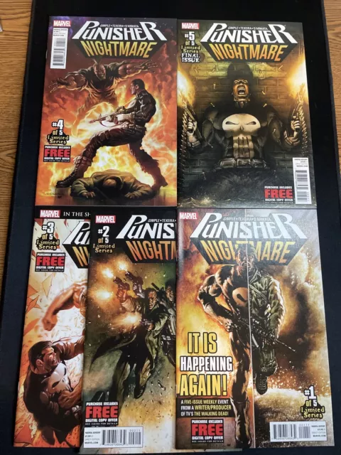 Punisher Nightmare 1 2 3 4 5 (2013) Run Lot Set Marvel Comics NM- Or Better