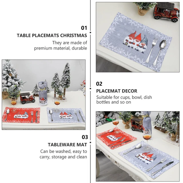 christmas silverware holder Weihnachten Urlaub Tischsets Frohe Weihnachten Tisch 12