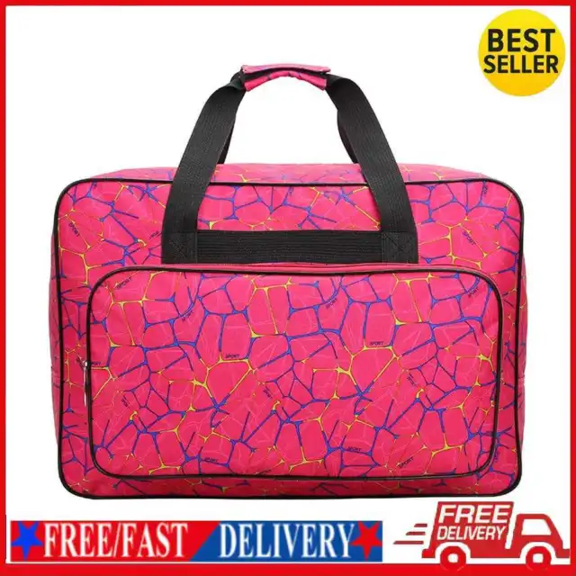 Bolsas de mano unisex de gran capacidad para máquina de coser portátiles de viaje (rojo rosa)