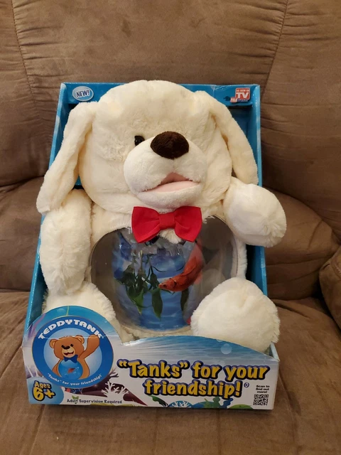"Tanks" for your friendship! Betta Plush Cute Dog BRAND NEW