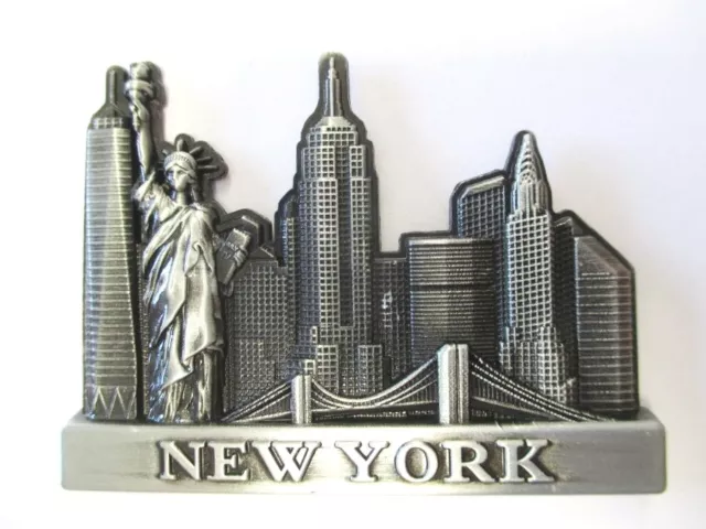 New York Metall Magnet Freedom Tower,Freiheitsstatue,Wolkenkratzer,Chrysler,Broo