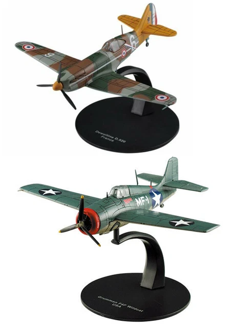 Avión De Combate En Miniatura Escala 1/72 Dewoitine D.520 - Colección DeAgostini, Con Tren De Aterrizaje