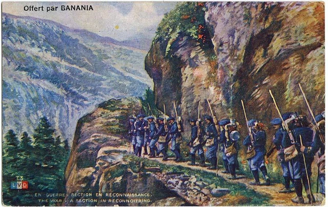 Cpa Chasseurs Alpins - En Guerre - Section De Reconnaissance