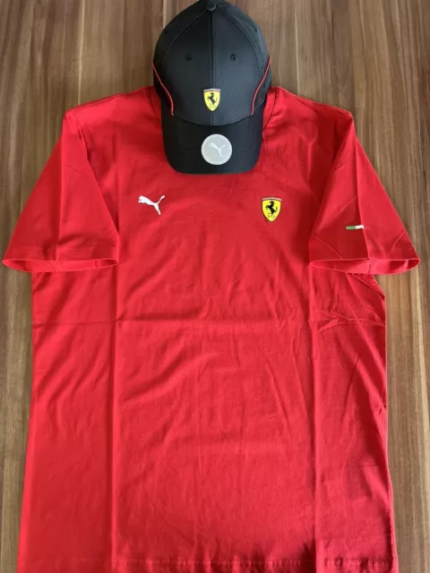 Scuderia Ferrari Formel 1 Puma Fanset Shirt Gr.M+Cap Neu