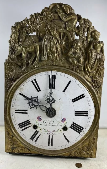 Antique 19th C. French Renaud Morbier Chime Wall Clock Antique 19th C. French Renaud Morbier Chime Wall Clock