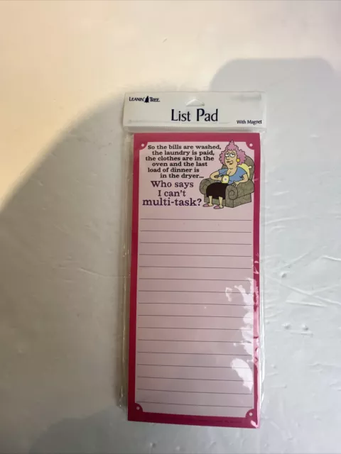 LEANIN TREE Who says I can't Multi-task Magnetic List Note Pad~61717~NEW #2808