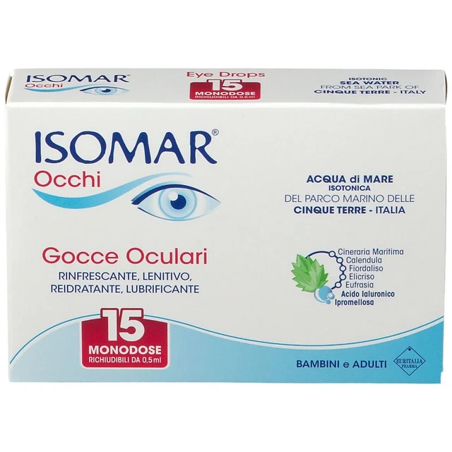 ISOMAR OCCHI GOCCE OCULARI DA 15 MONODOSE RICHIUDIBILI DA 0,5 ML  acido ialur
