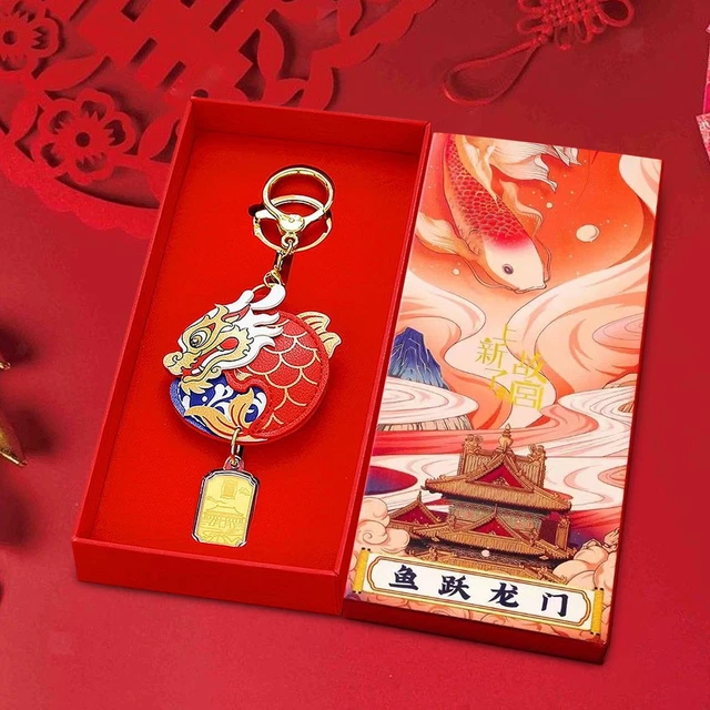 Générique Porte-clés, bijou de sac dragon yin & yang blanc et