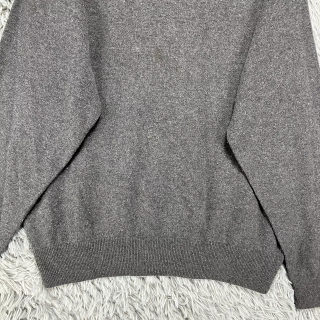 PETER MILLAR CASHMERE Pullover Sweater Men's L Gray Long Sleeve ...