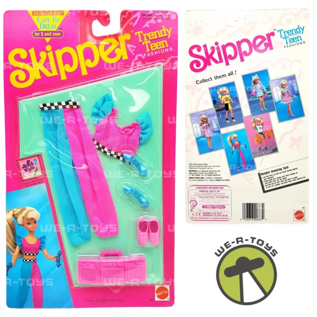 Barbie Fashions für Skipper Modisch Teenager Blau Und Pink Training Mattel Nrfp