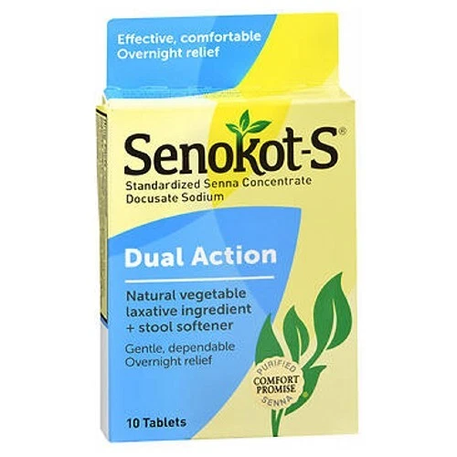 SENOKOTS NATURAL VEGETABLE Laxative Ingredient Plus Stool Softener 10