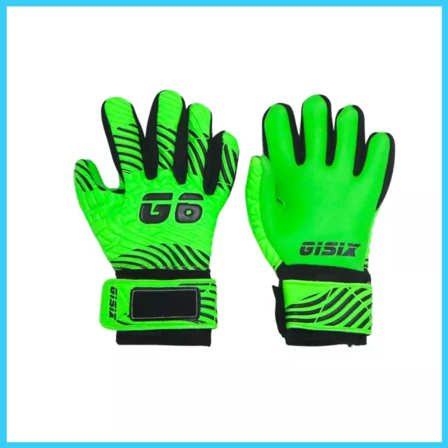 GISIX guanti portiere bimbo G6 allenamento NEON J053 VERDE FLUO NERO luglio 2023