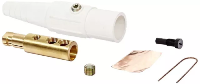 Advanced Devices CLS40MB-B Marinco CLS 4/0 Inline Male White Brass 400Amp 600V 3
