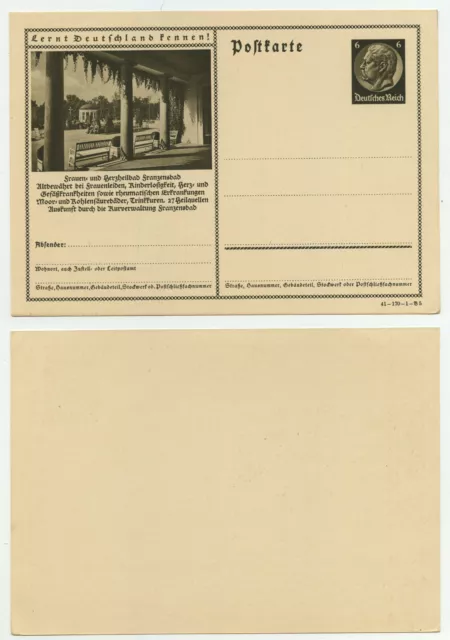 83464 - Ganzsache P 236 - Bildpostkarte Franzensbad - ungebraucht