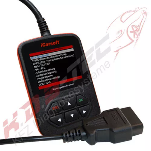 iCarsoft i970 für Peugeot Citroen Diagnosegerät OBD 2 Motor Getriebe ABS Airbag