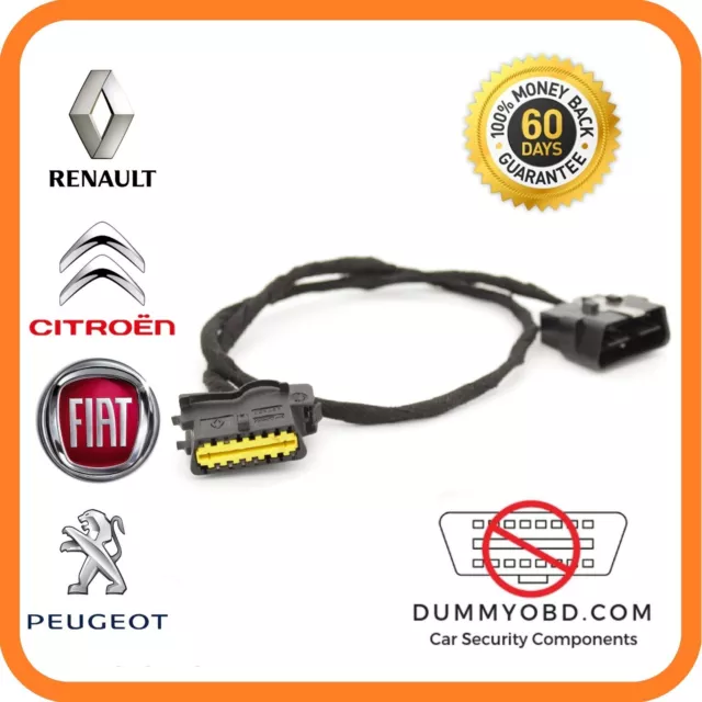 FIAT RENAULT ABARTH DUMMY FAKE OBD PORT Anti theft security immo bypass OBD2