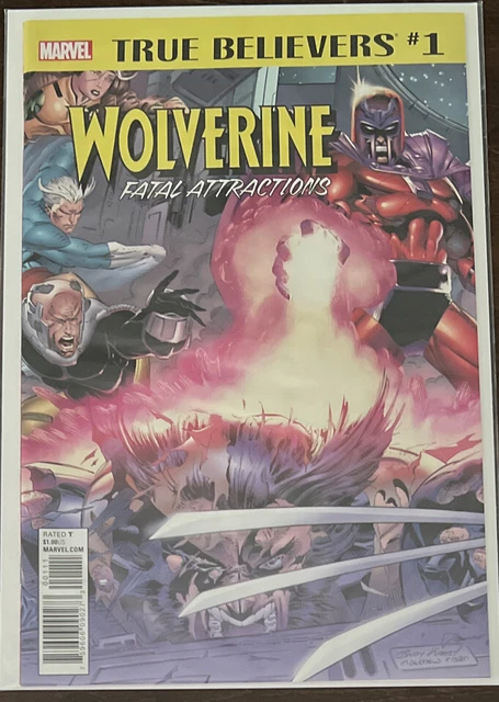 True Believers 1: Wolverine Fatal Attractions NM- 9.2 MARVEL COMICS 2018 REPRINT