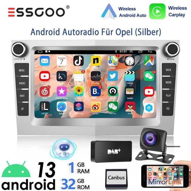 OiLiehu 4G+64G Android 13 Autoradio Pour Opel Astra K 2015-2019/Buick Verano GS 2015 Avec CarPlay Android Auto Sans Fil, 9" Écran Tactile Radio Avec GPS WiFi Bluetooth FM/RDS EQ SWC Caméra Arrière
