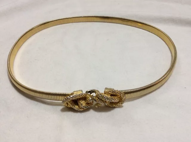 Vintage 1974 MIMI DI N Goldtone Snake Ladies Belt Rope Knot Design 25"