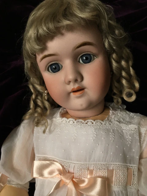 BEAUTIFUL big 30 inch antique bisque Handwerck girl doll with perfect skin!