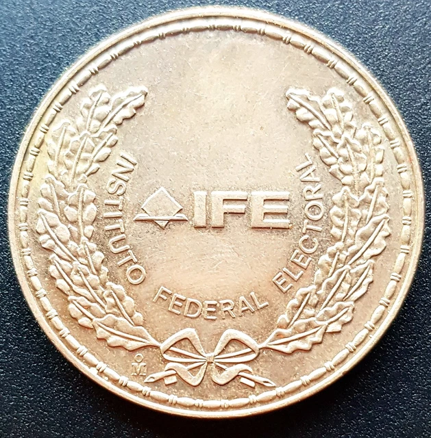 1994 INSTITUTO FEDERAL ELECTORAL Nickel Medal 33g. by BANCO DE MEXICO Nice!