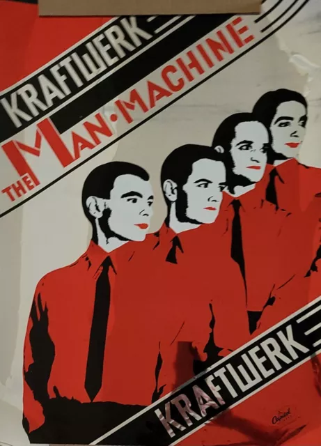 1978 KRAFTWERK~Man Machine MYLAR Poster~Capital Records Promo~rare