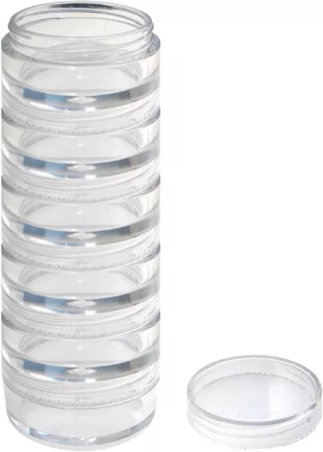 Stacking jar pot Clear Plastic Empty 5ml  Pots for nail art craft spices Jars