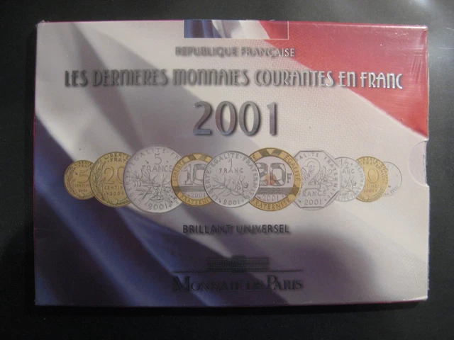 Série BU 2001  (dernier francs) sous blister