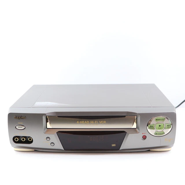 SANYO VWM800 VHS VCR Player Tape Recorder 4 Head HiFi w/Remote Gray