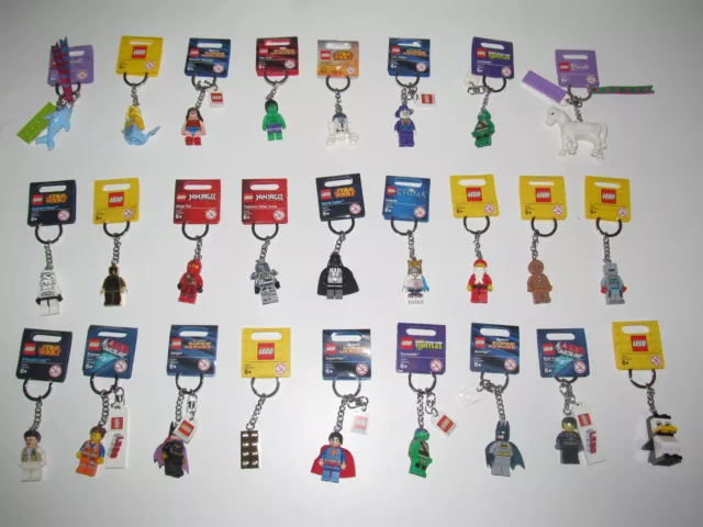 Lego ® Porte Clés Minifig Star Wars Ninjago Super Heroes Marvel Choose Keychain