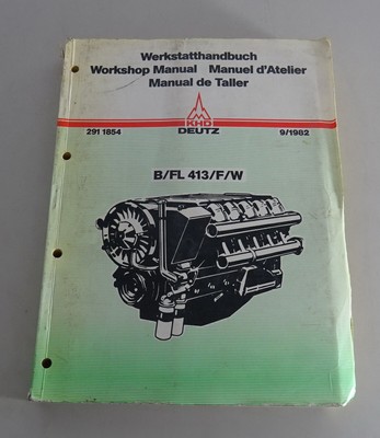 Officina Manuale Deutz TERMICHE MOTORI DIESEL FL 410/411 di 05/1975 
