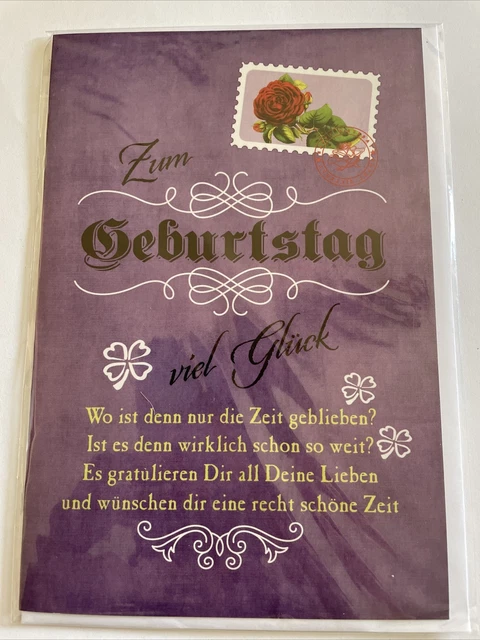 Geburtstagskarte Für Sie – Mit Goldfolie & Kordel – Elegantes Design Inkl. Umschlag