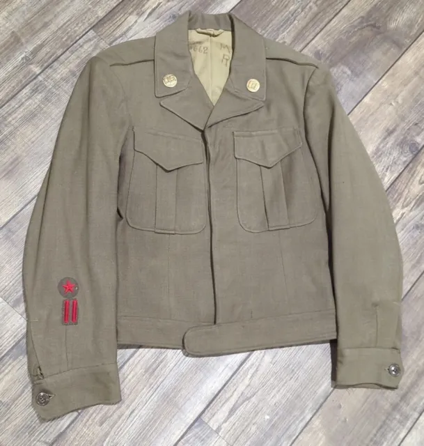 WW2 US ARMY IKE Jacket Field Wool OD Dated October 1944 $31.99 - PicClick