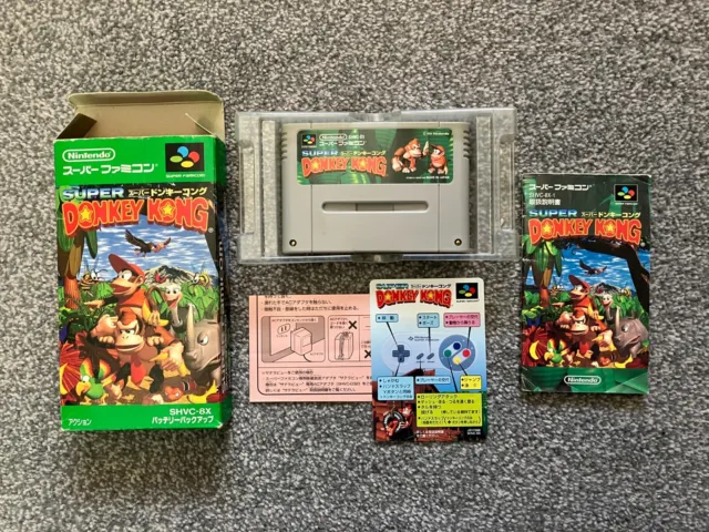 Nintendo Super Famicom SNES Donkey Kong Country SHVC-8X NTSC-J Boxed