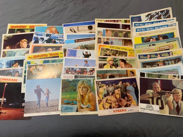 50 Vintage Lobby Cards Lot - The Rose Disney Western Horror Romance Etc See Pics