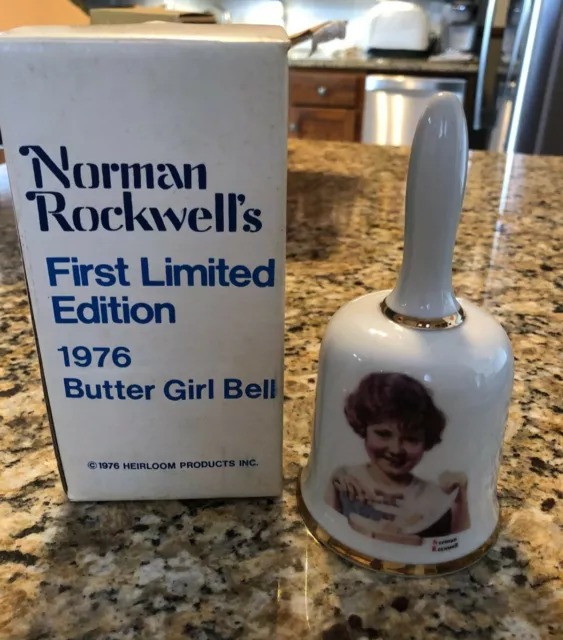 Norman Rockwell First Limited Edition 1976 "The Butter Girl" Collectors' Bell