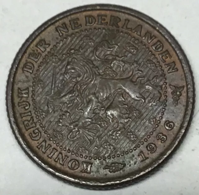 1936 Netherlands Half Cent